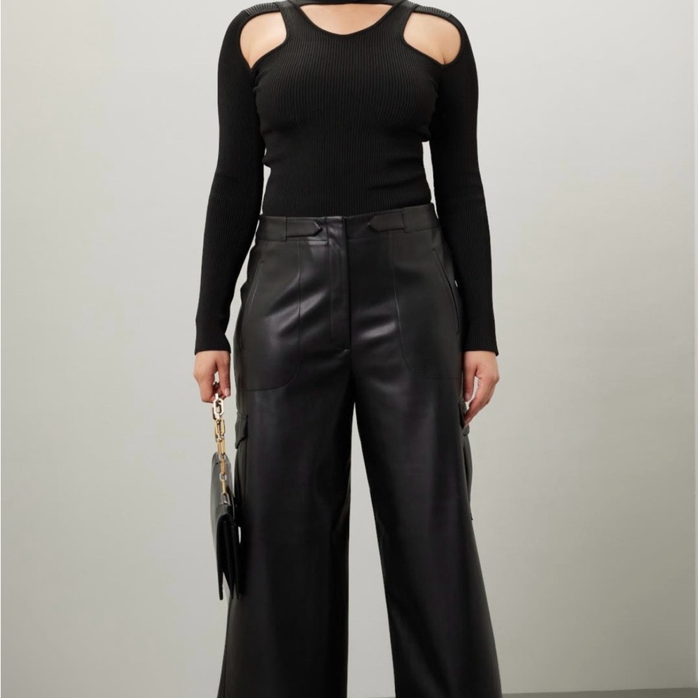 Ronny Kobo Collection Black Leather Trousers